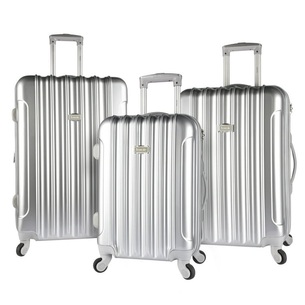 Silver 20/24/28 kensie Womens Alma Hardside Spinner Luggage 3 Piece Set